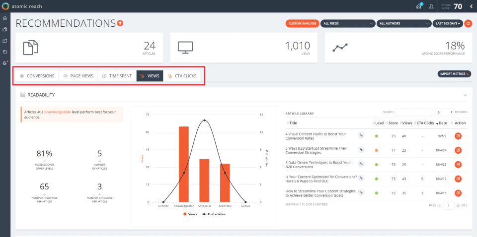 screenshot of Atomic AI